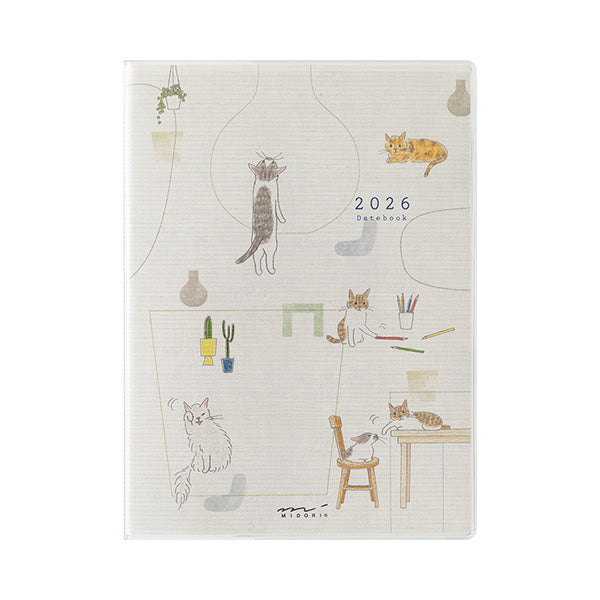 2026 Cat Pocket Diary A6 · Midori