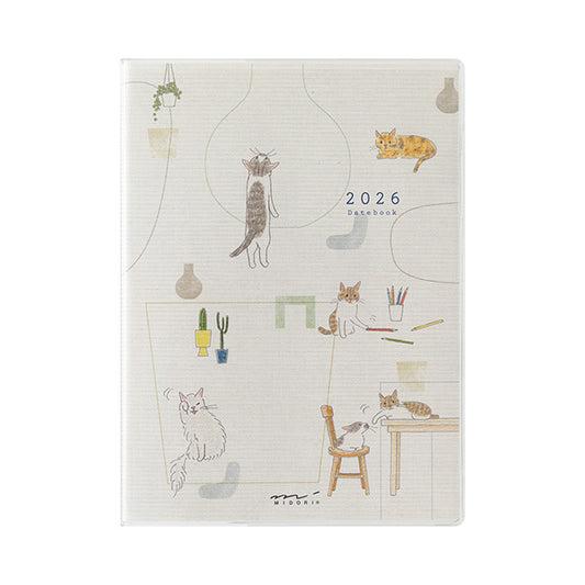 2026 Cat Pocket Diary A6 · Midori
