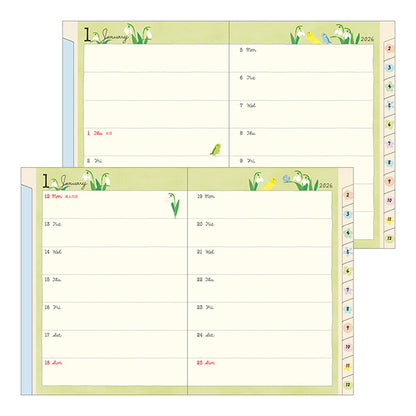 2026 Bird Pocket Diary A6 · Midori