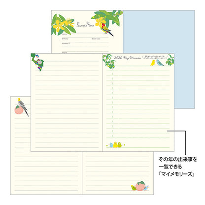 2026 Bird Pocket Diary A6 · Midori