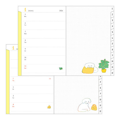 2026 Dog Pocket Diary B6 · Midori