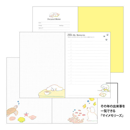 2026 Dog Pocket Diary B6 · Midori