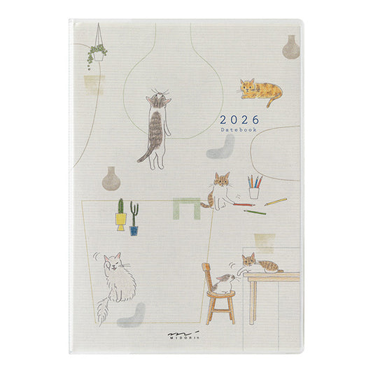 2026 Cat Pocket Diary B6 · Midori