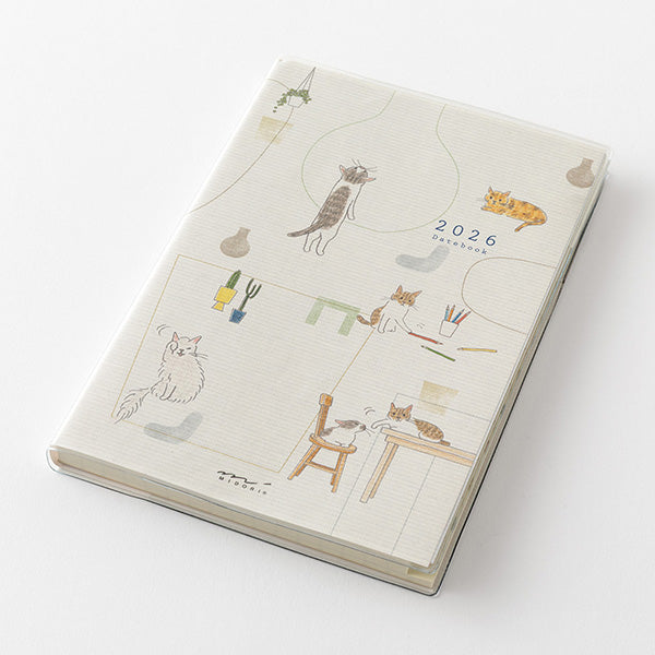 2026 Cat Pocket Diary B6 · Midori