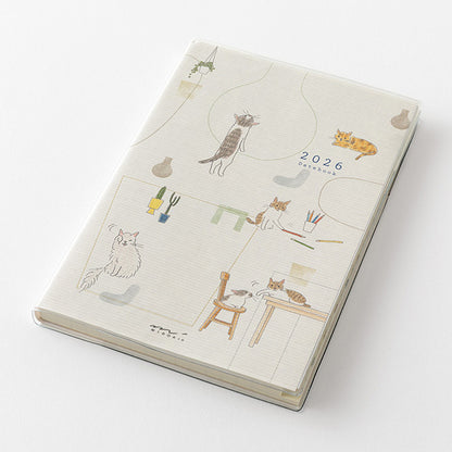 2026 Cat Pocket Diary B6 · Midori