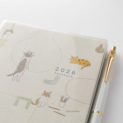 2026 Cat Pocket Diary B6 · Midori