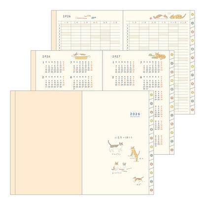 2026 Cat Pocket Diary B6 · Midori