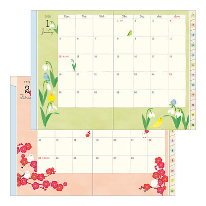 2026 Bird Pocket Diary B6 · Midori