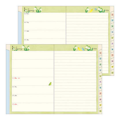 2026 Bird Pocket Diary B6 · Midori