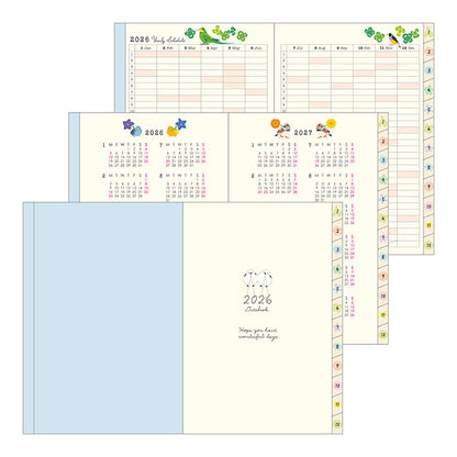 2026 Bird Pocket Diary B6 · Midori