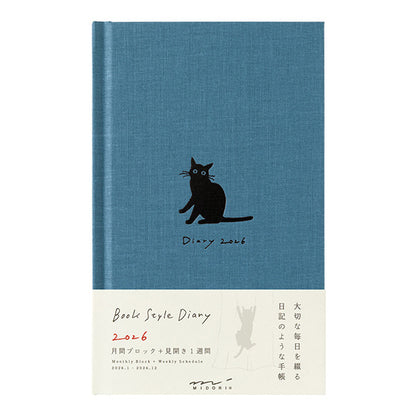 2026 Blue Cat Diary Book B6 · Midori
