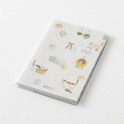 2027 Midori Cat Pocket Diary《B7 Mini》