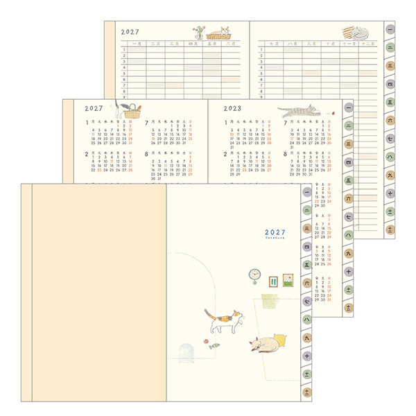 2027 Midori Cat Pocket Diary《B7 Mini》