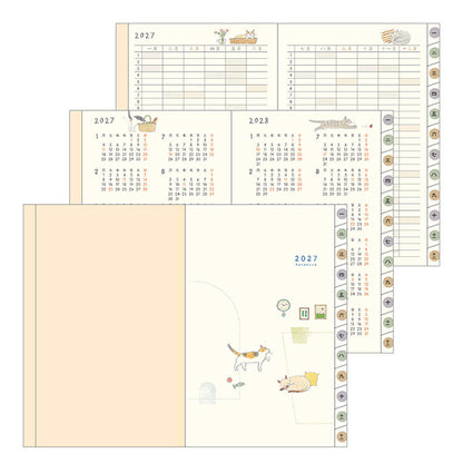2027 Midori Cat Pocket Diary《B7 Mini》