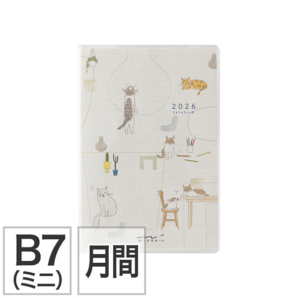 2027 Midori Cat Pocket Diary《B7 Mini》