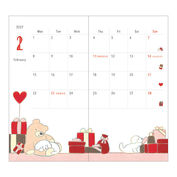 2027 Midori Dog Pocket Diary《B6 Slim》