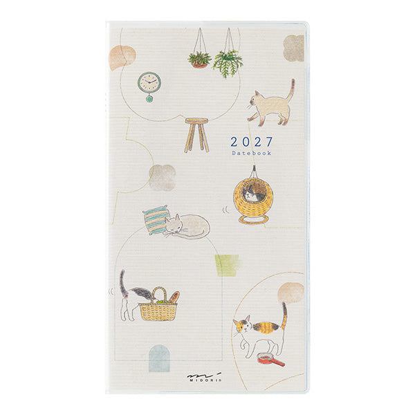 2027 Midori Cat Pocket Diary《B6 Slim》