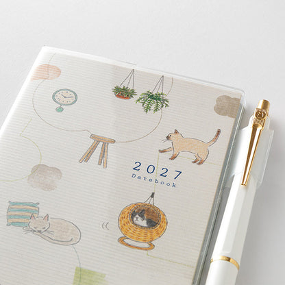 2027 Midori Cat Pocket Diary《B6 Slim》
