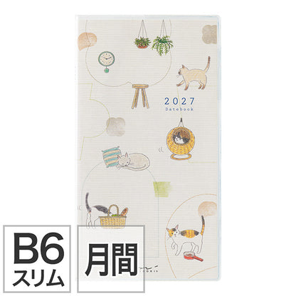2027 Midori Cat Pocket Diary《B6 Slim》
