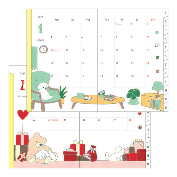 2027 Midori Dog Pocket Diary《B6》
