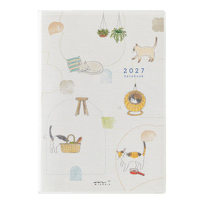 2027 Midori Cat Pocket Diary《B6》