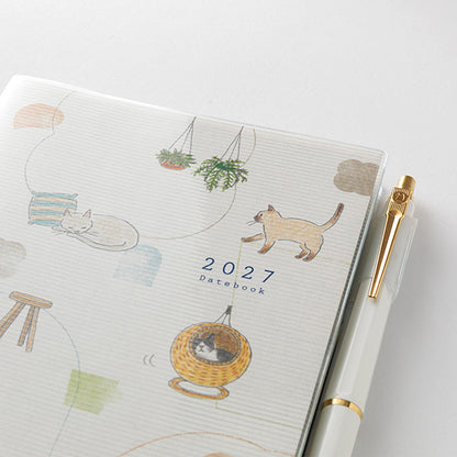 2027 Midori Cat Pocket Diary《B6》