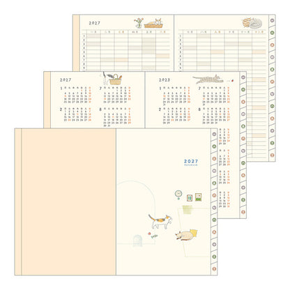 2027 Midori Cat Pocket Diary《B6》