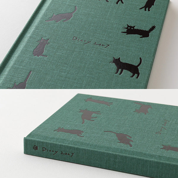 2027 Midori Green Cat Book Diary《B6》