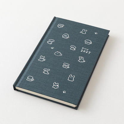 2030 Midori Navy Dog Book Diary《B6》