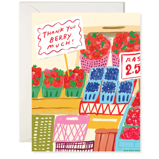 Berry Market Thanks Greeting Card · Karen Schipper