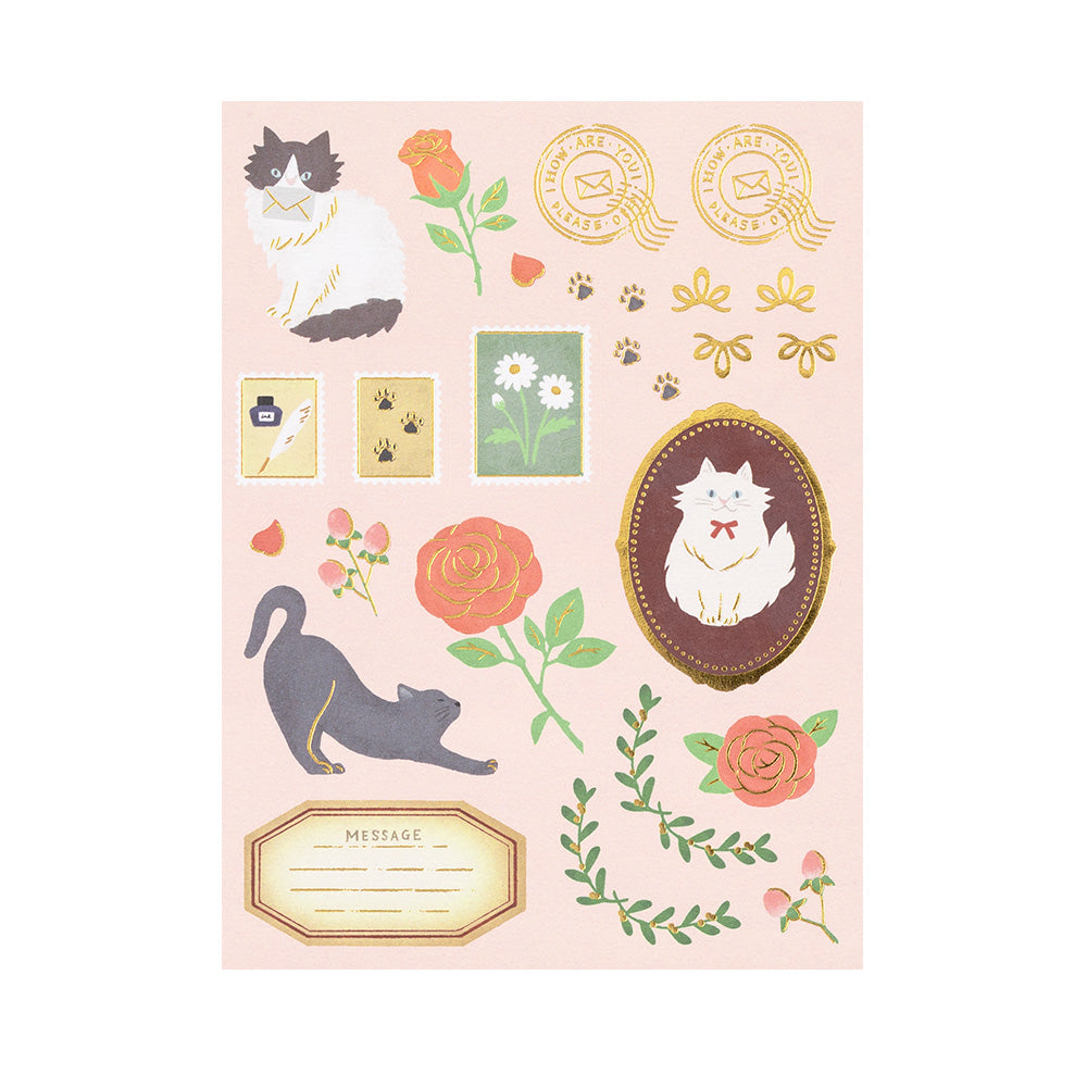 Midori Collage Letter Set - Cat