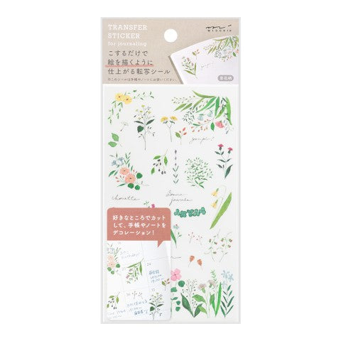 Flowering Plants Transfer Sticker Sheet · Midori