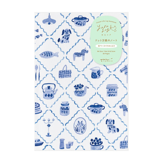 Blue Nordic Yuru Log B6 Notebook · Midori