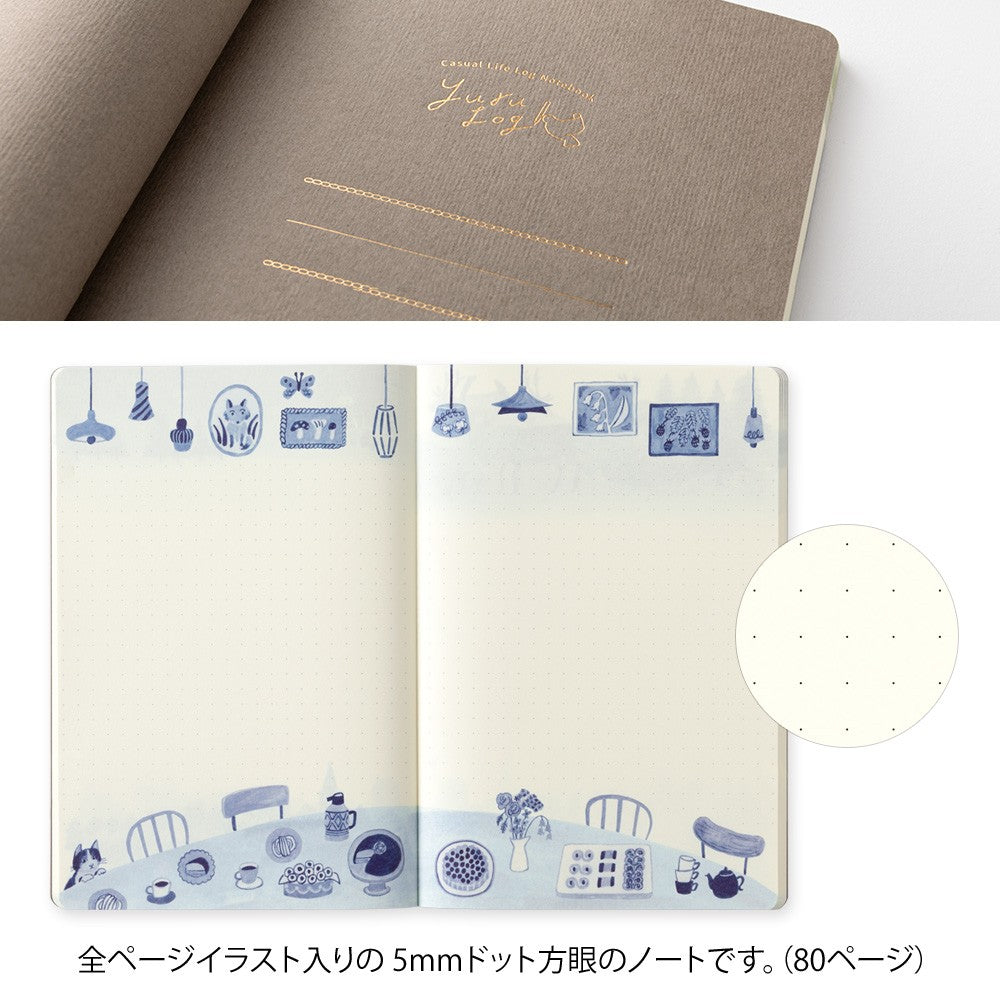 Blue Nordic Yuru Log B6 Notebook · Midori