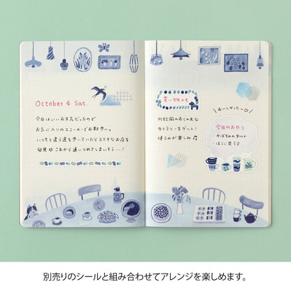 Blue Nordic Yuru Log B6 Notebook · Midori