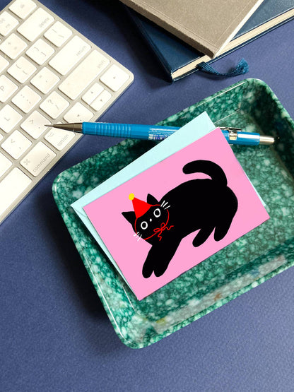 Party Cat Mini Note Card · Karen Schipper