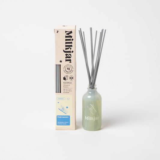 Fresh Laundry (Rain, Cotton & Vanilla) 4oz Reed Diffuser · Milk Jar Candle Co.