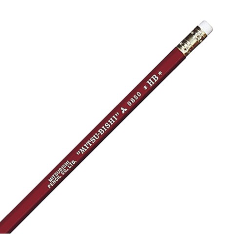 Mitsubishi 9850 Pencil w/ Eraser - HB