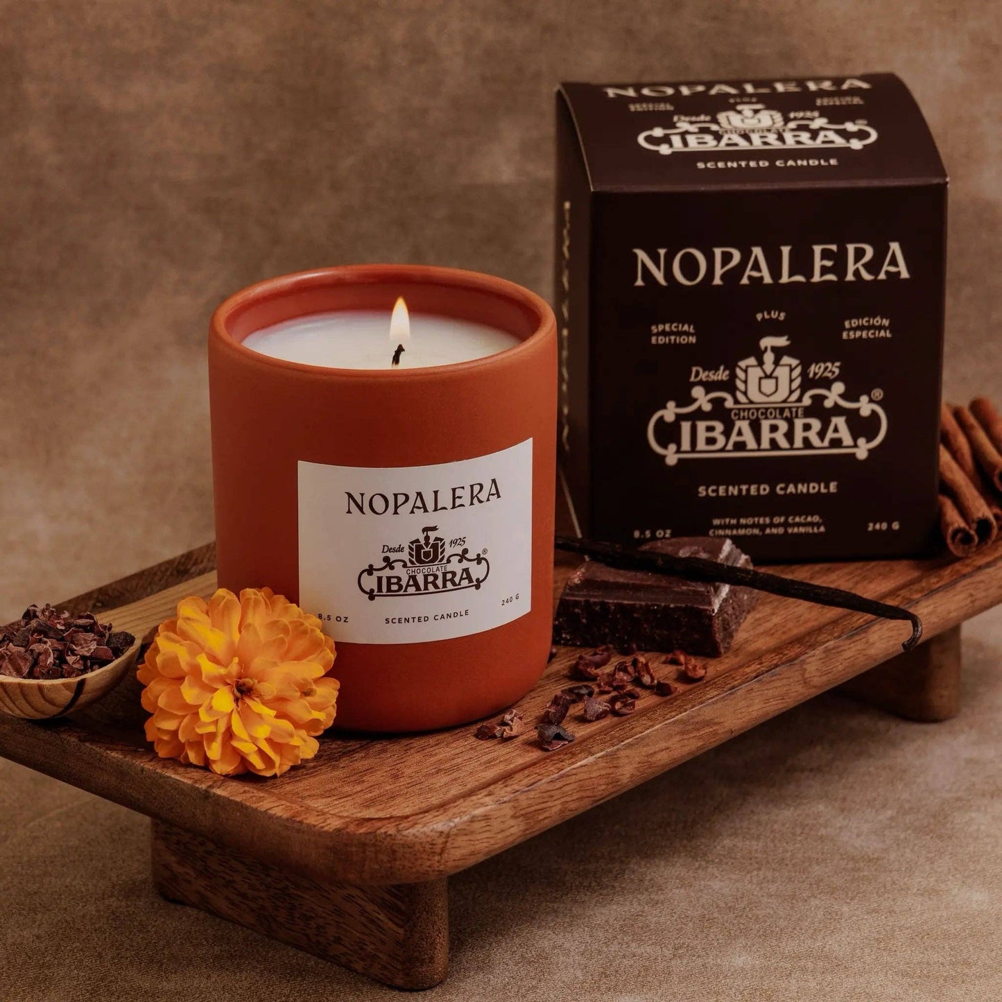 Nopalera x Ibarra Candle Mexican Hot Chocolate Scent · Nopalera