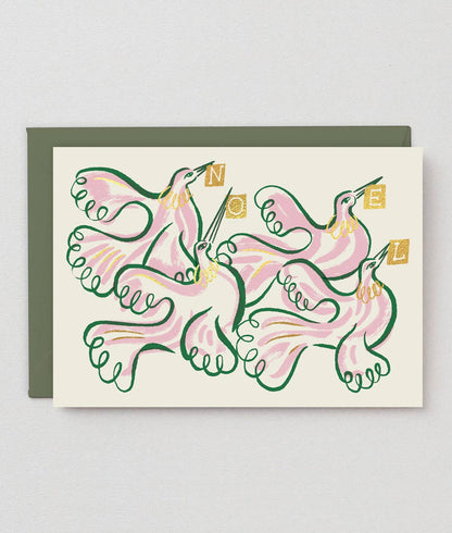 Noel Doves Holiday Greeting Card · Wrap