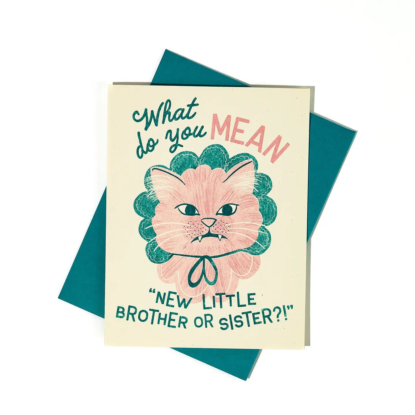 New Little Brother or Sister Risograph Baby Card · Bromstad Printing Co.