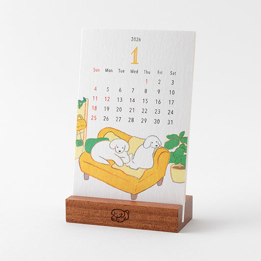 2026 Dog Stand Calendar · Midori