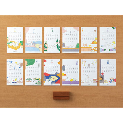 2026 Dog Stand Calendar · Midori