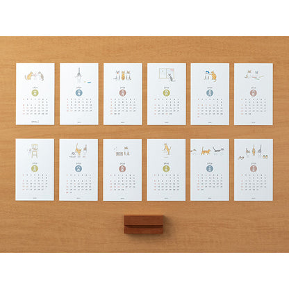 2026 Cat Stand Calendar · Midori