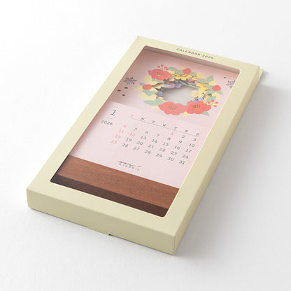 2026 Floral Stand Calendar · Midori