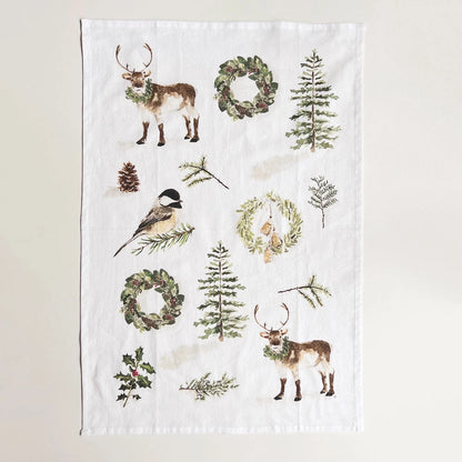 Evergreen Christmas Tea Towel · emily lex studio