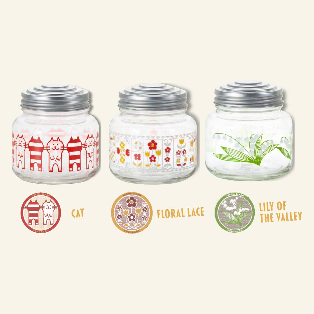 Lily of the Valley Mini Glass Bonbon Jar · Aderia Retro