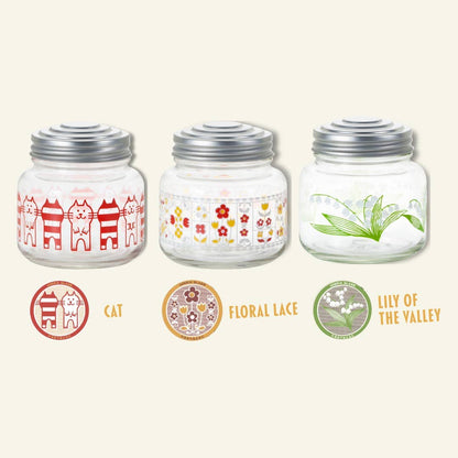Lily of the Valley Mini Glass Bonbon Jar · Aderia Retro