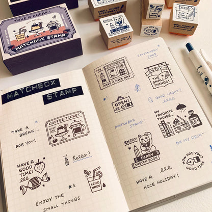 eric small things x SANBY Matchbox Rubber Stamp Set