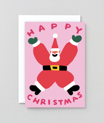 Christmas Santa Embossed Holiday Greeting Card · Wrap